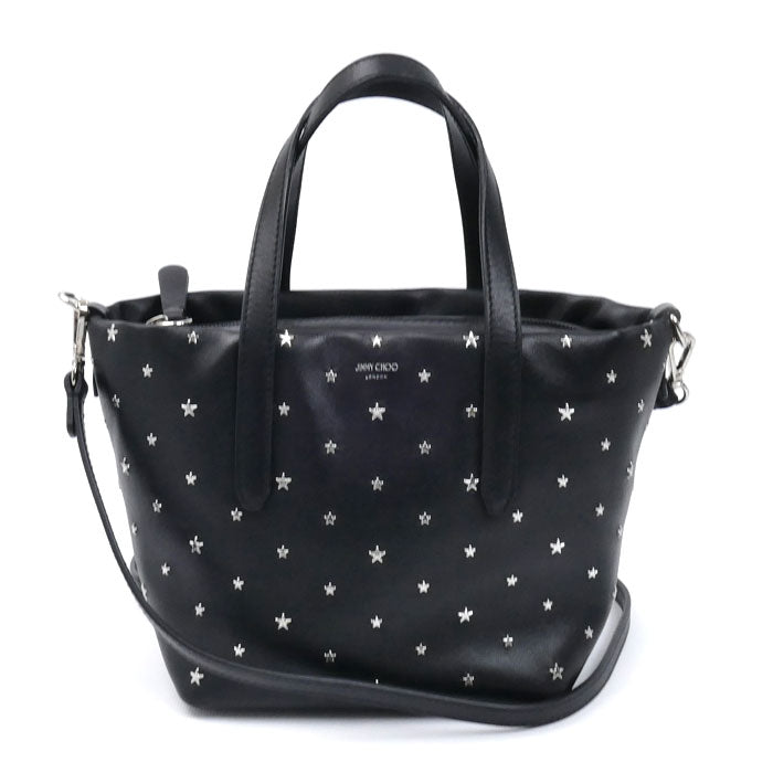JIMMY CHOO ジミーチュウ ミニ ピムリコ 2Wayショルダーバッグ ブラック レディース【中古】【美品】