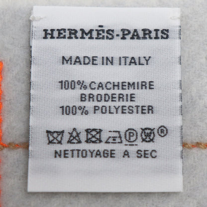 HERMES エルメス グラン・ブロデ・ベルリンヌ マフラー グレー グリ・デュ・ノール H259149S 01 レディース【中古】【美品】