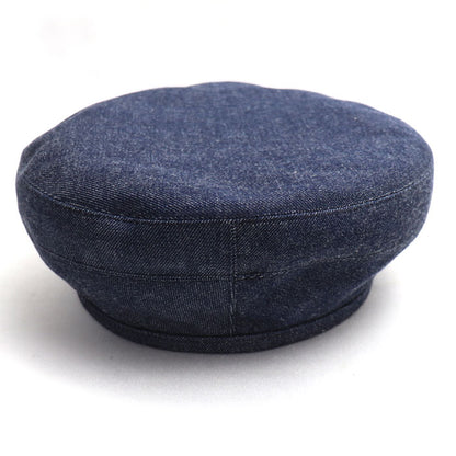 HERMES エルメス デニム ベレー帽 ブルー 
57 レディース【中古】【美品】