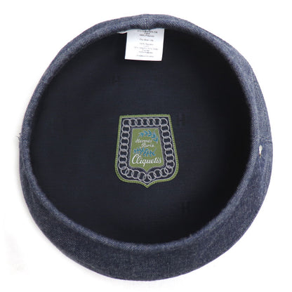 HERMES エルメス デニム ベレー帽 ブルー 
57 レディース【中古】【美品】