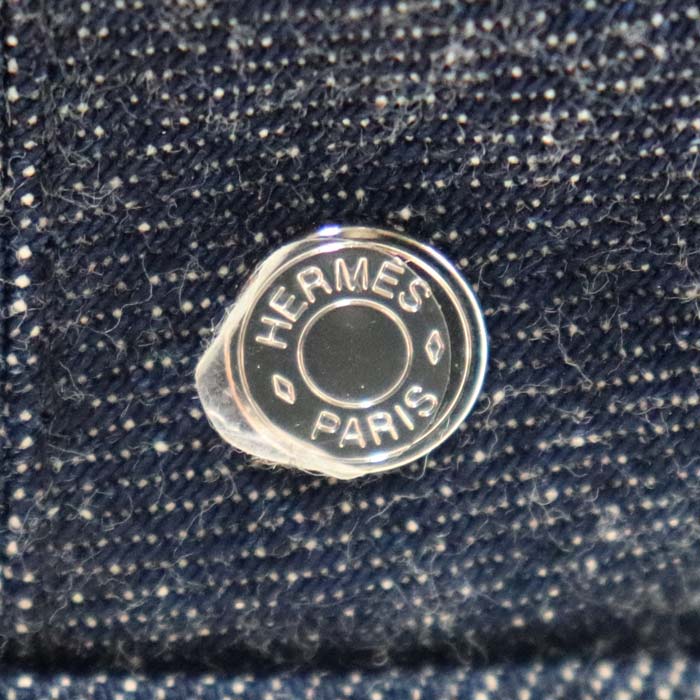 HERMES エルメス デニム ベレー帽 ブルー 
57 レディース【中古】【美品】