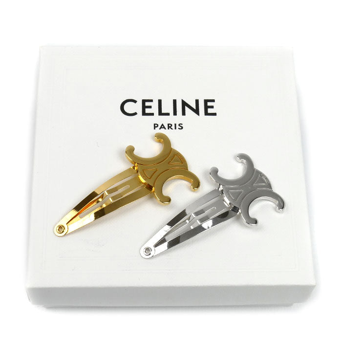 CELINE セリーヌ スチール ブラス ヘアピン ヘアアクセサリー レディース【中古】