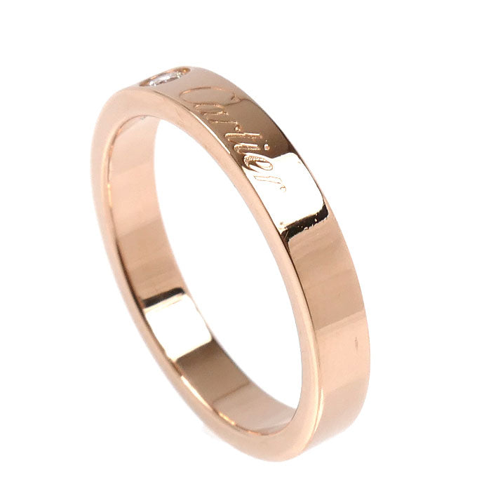 CARTIER カルティエ K18PG ピンクゴールド Cドゥ カルティエ ウェディング 1Pダイヤ リング・指輪 B4086449 ダイヤモンド 9号 49 3.5g レディース【中古】【美品】