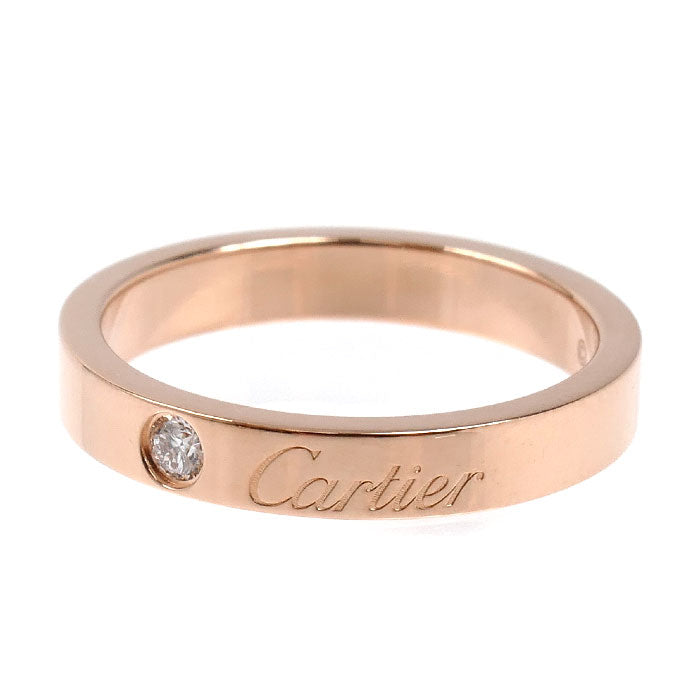 CARTIER カルティエ K18PG ピンクゴールド Cドゥ カルティエ ウェディング 1Pダイヤ リング・指輪 B4086449 ダイヤモンド 9号 49 3.5g レディース【中古】【美品】