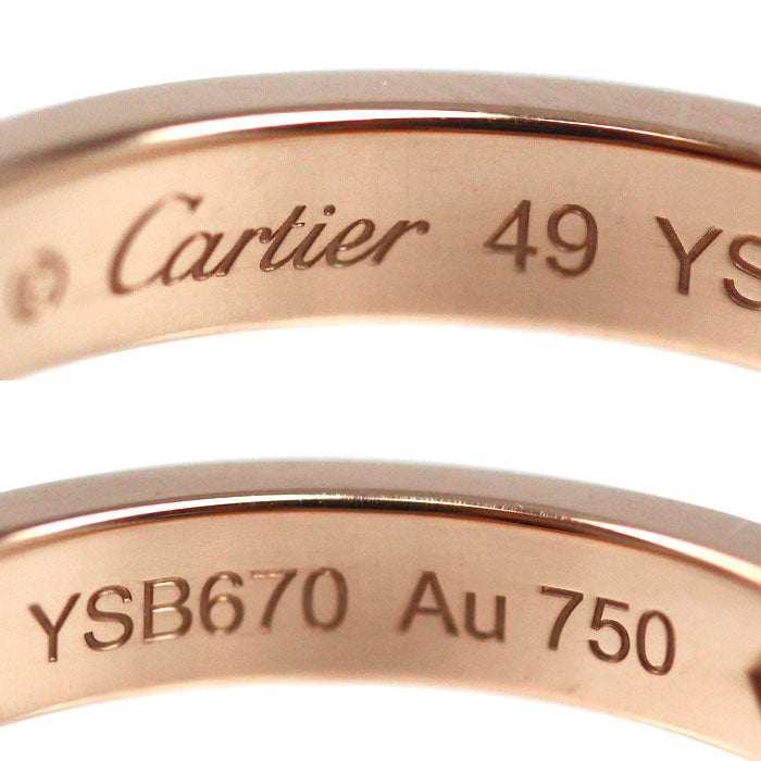 CARTIER カルティエ K18PG ピンクゴールド Cドゥ カルティエ ウェディング 1Pダイヤ リング・指輪 B4086449 ダイヤモンド 9号 49 3.5g レディース【中古】【美品】