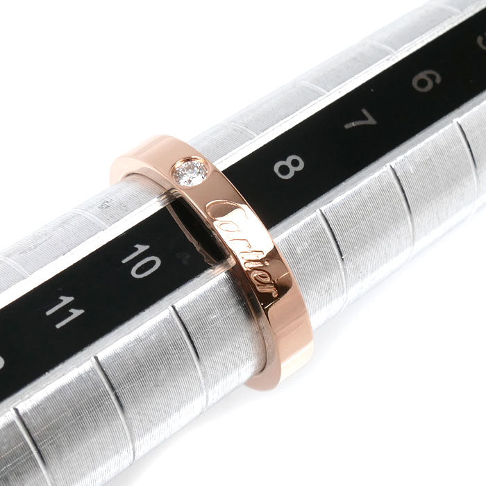 CARTIER カルティエ K18PG ピンクゴールド Cドゥ カルティエ ウェディング 1Pダイヤ リング・指輪 B4086449 ダイヤモンド 9号 49 3.5g レディース【中古】【美品】