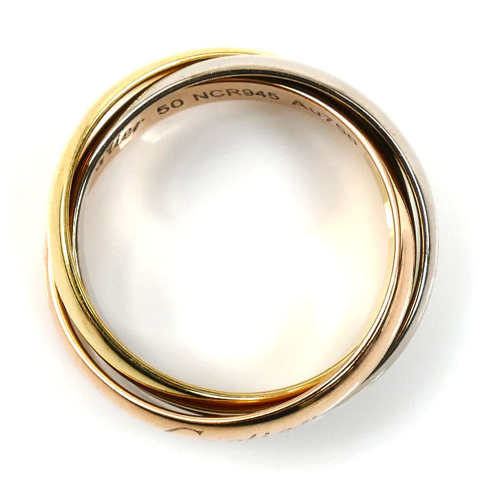 CARTIER カルティエ K18YG/PG/WG トリニティ リング・指輪 B4052750 10号 50 7.3g レディース【中古】【美品】