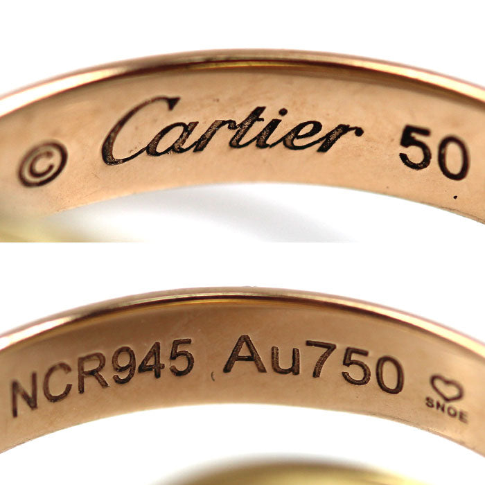 CARTIER カルティエ K18YG/PG/WG トリニティ リング・指輪 B4052750 10号 50 7.3g レディース【中古】【美品】