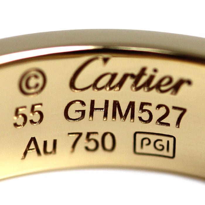 CARTIER カルティエ K18YG イエローゴールド ラブリング ハーフダイヤ リング・指輪 B4032455 ダイヤモンド 15号 55 8.9g レディース【中古】【美品】