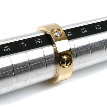 CARTIER カルティエ K18YG イエローゴールド ラブリング ハーフダイヤ リング・指輪 B4032455 ダイヤモンド 15号 55 8.9g レディース【中古】【美品】