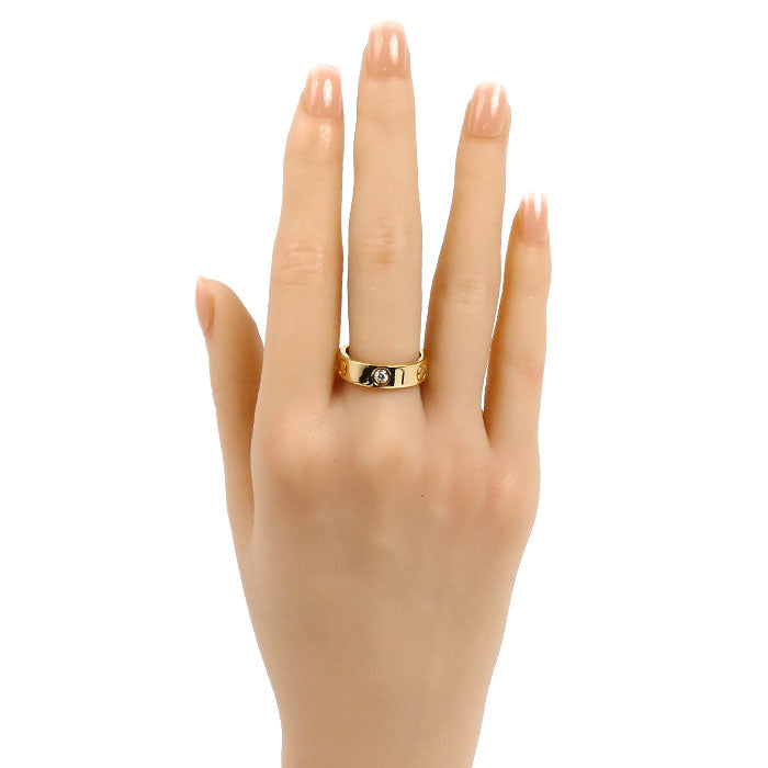 CARTIER カルティエ K18YG イエローゴールド ラブリング ハーフダイヤ リング・指輪 B4032455 ダイヤモンド 15号 55 8.9g レディース【中古】【美品】