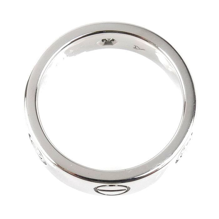 CARTIER カルティエ K18WG ホワイトゴールド ラブリング ハーフダイヤ リング・指輪 ダイヤモンド 11号 51 7.9g レディース【中古】【美品】