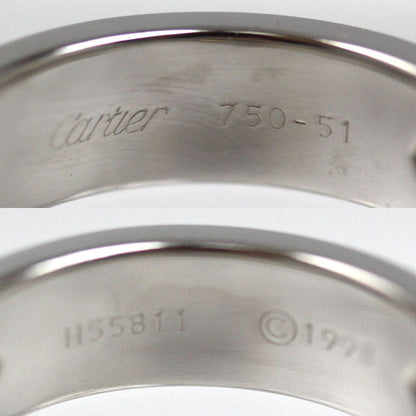 CARTIER カルティエ K18WG ホワイトゴールド ラブリング ハーフダイヤ リング・指輪 ダイヤモンド 11号 51 7.9g レディース【中古】【美品】