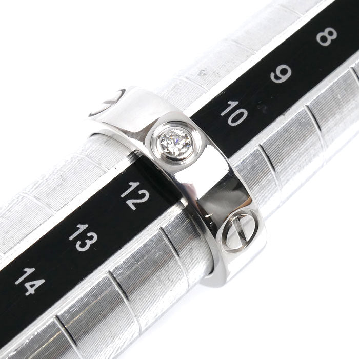 CARTIER カルティエ K18WG ホワイトゴールド ラブリング ハーフダイヤ リング・指輪 ダイヤモンド 11号 51 7.9g レディース【中古】【美品】
