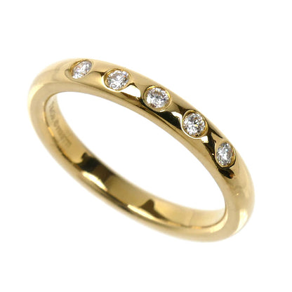 TIFFANY&Co. ティファニー K18YG イエローゴールド スタッキングバンド 5Pダイヤ リング・指輪 60017172 ダイヤモンド 11号 4.1g レディース【中古】