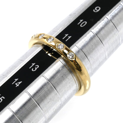TIFFANY&Co. ティファニー K18YG イエローゴールド スタッキングバンド 5Pダイヤ リング・指輪 60017172 ダイヤモンド 11号 4.1g レディース【中古】