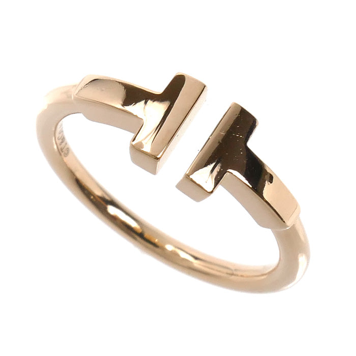 TIFFANY&Co. ティファニー K18PG ピンクゴールド Tワイヤー リング・指輪 60147391 9号 3.2g レディース【中古】