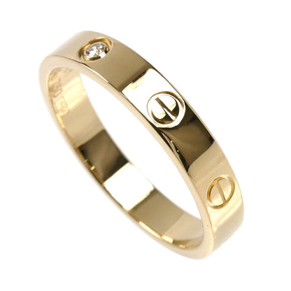 CARTIER カルティエ K18YG イエローゴールド ミニラブ 1Pダイヤ リング・指輪 B4056161 ダイヤモンド 21号 61 5.2g レディース【中古】【美品】