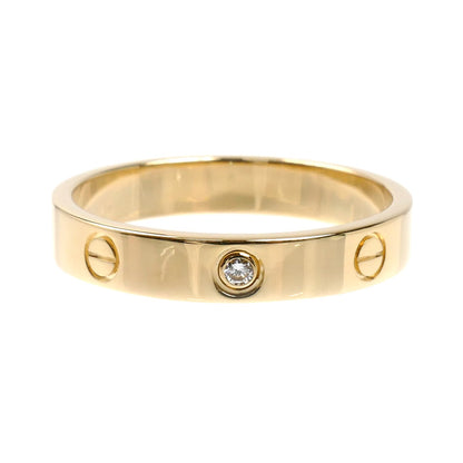 CARTIER カルティエ K18YG イエローゴールド ミニラブ 1Pダイヤ リング・指輪 B4056161 ダイヤモンド 21号 61 5.2g レディース【中古】【美品】