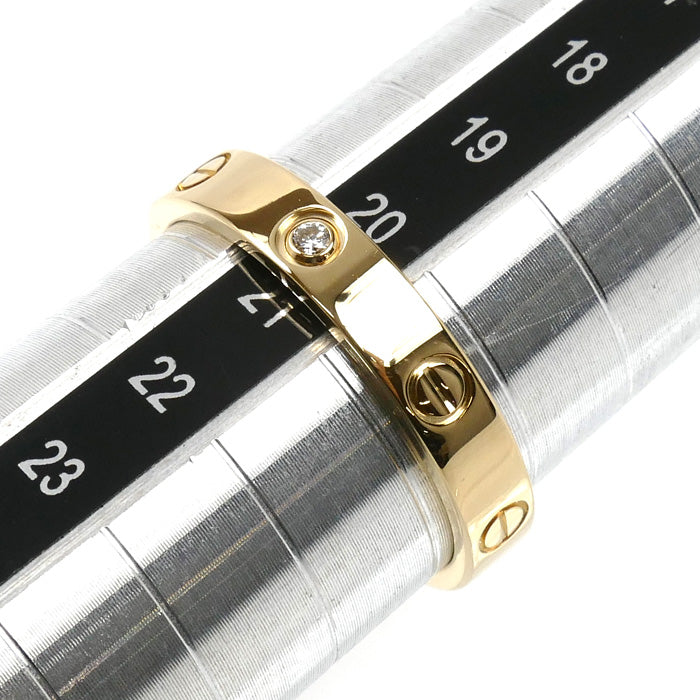 CARTIER カルティエ K18YG イエローゴールド ミニラブ 1Pダイヤ リング・指輪 B4056161 ダイヤモンド 21号 61 5.2g レディース【中古】【美品】