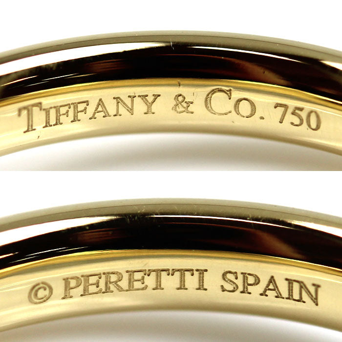 TIFFANY&Co. ティファニー K18YG イエローゴールド カーブドバンド リング・指輪 15号 4.7g レディース【中古】【美品】