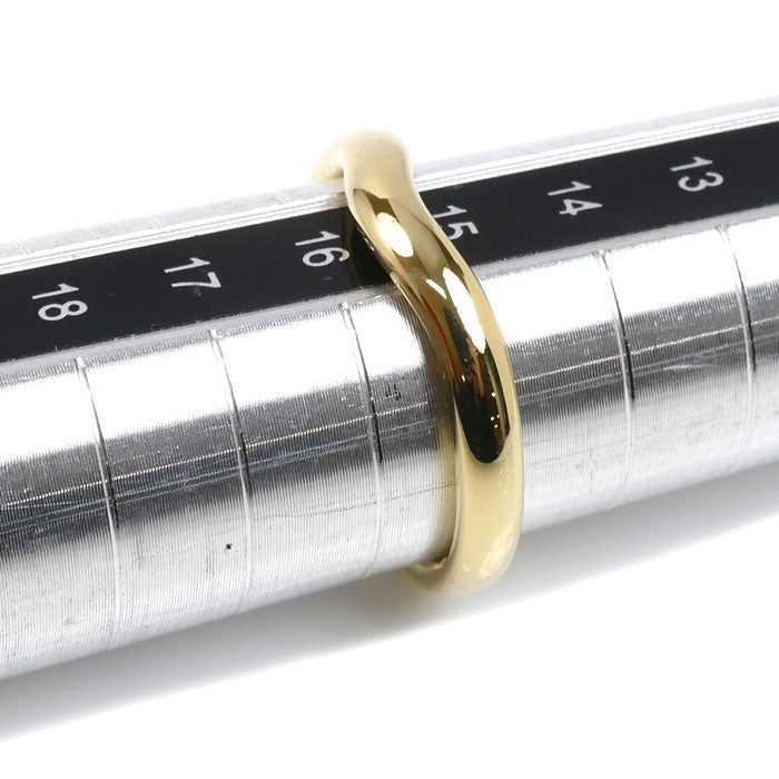 TIFFANY&Co. ティファニー K18YG イエローゴールド カーブドバンド リング・指輪 15号 4.7g レディース【中古】【美品】