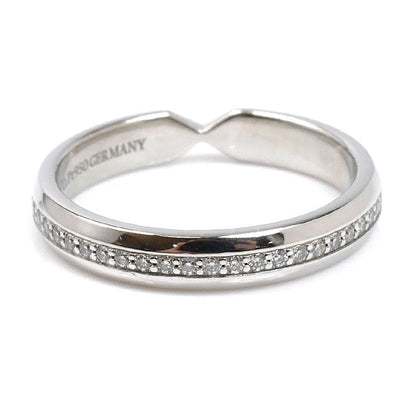 TIFFANY&Co. ティファニー Pt950プラチナ ネスティングナロー ダイヤ リング・指輪 ダイヤモンド 6.5号 3.5g レディース【中古】【美品】