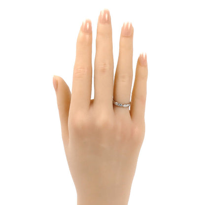 TIFFANY&Co. ティファニー Pt950プラチナ ネスティングナロー ダイヤ リング・指輪 ダイヤモンド 6.5号 3.5g レディース【中古】【美品】