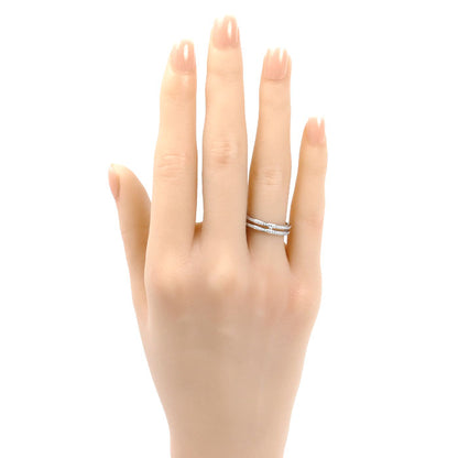 HERMES エルメス K18WG ホワイトゴールド アリアンヌPM ダイヤ リング・指輪 H119698B 00053 ダイヤモンド 13号 53 2.6g レディース【中古】【美品】