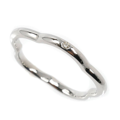 CHANEL シャネル K18WG ホワイトゴールド カメリア 1Pダイヤ リング・指輪 ダイヤモンド 17号 57 2.7g レディース【中古】【美品】
