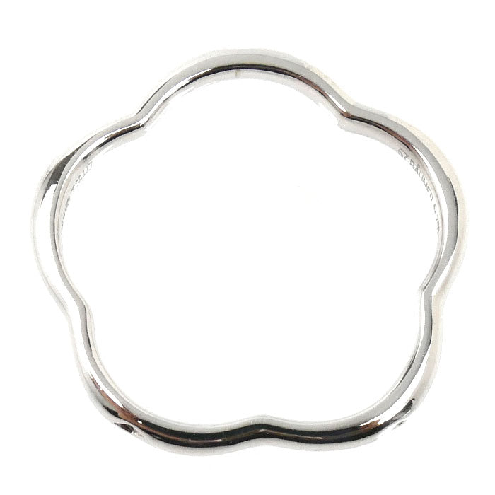 CHANEL シャネル K18WG ホワイトゴールド カメリア 1Pダイヤ リング・指輪 ダイヤモンド 17号 57 2.7g レディース【中古】【美品】