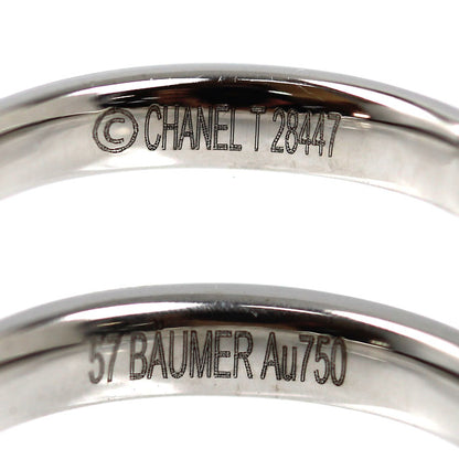 CHANEL シャネル K18WG ホワイトゴールド カメリア 1Pダイヤ リング・指輪 ダイヤモンド 17号 57 2.7g レディース【中古】【美品】