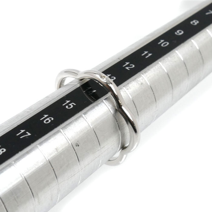 CHANEL シャネル K18WG ホワイトゴールド カメリア 1Pダイヤ リング・指輪 ダイヤモンド 17号 57 2.7g レディース【中古】【美品】