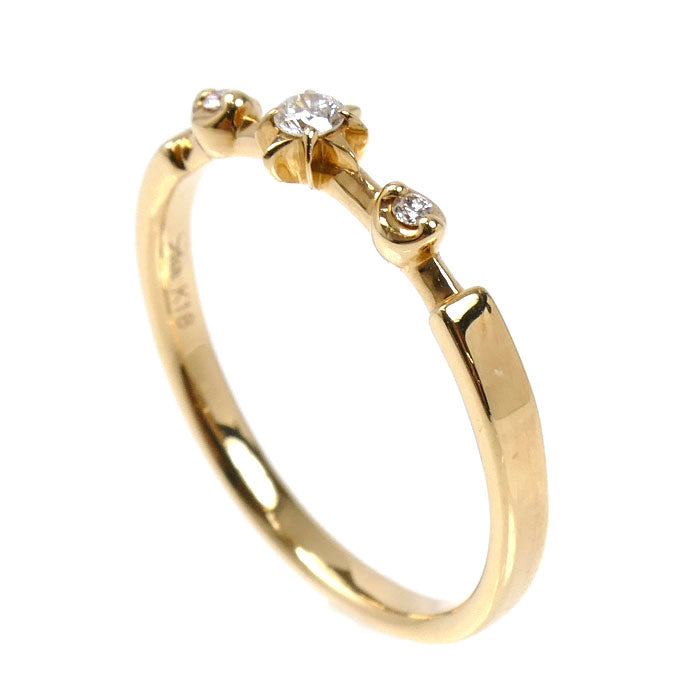 STAR JEWELRY スタージュエリー K18YG イエローゴールド リング・指輪 ダイヤモンド0.04ct 8号 1.6g レディース【中古】