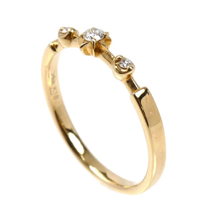 STAR JEWELRY スタージュエリー K18YG イエローゴールド リング・指輪 ダイヤモンド0.04ct 8号 1.6g レディース【中古】
