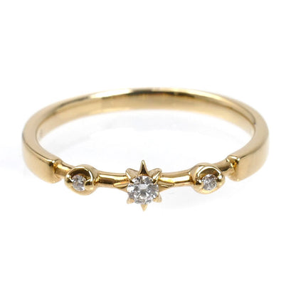 STAR JEWELRY スタージュエリー K18YG イエローゴールド リング・指輪 ダイヤモンド0.04ct 8号 1.6g レディース【中古】