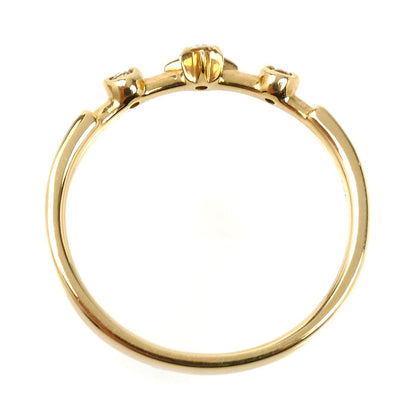 STAR JEWELRY スタージュエリー K18YG イエローゴールド リング・指輪 ダイヤモンド0.04ct 8号 1.6g レディース【中古】