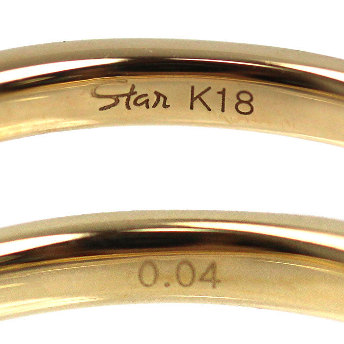 STAR JEWELRY スタージュエリー K18YG イエローゴールド リング・指輪 ダイヤモンド0.04ct 8号 1.6g レディース【中古】