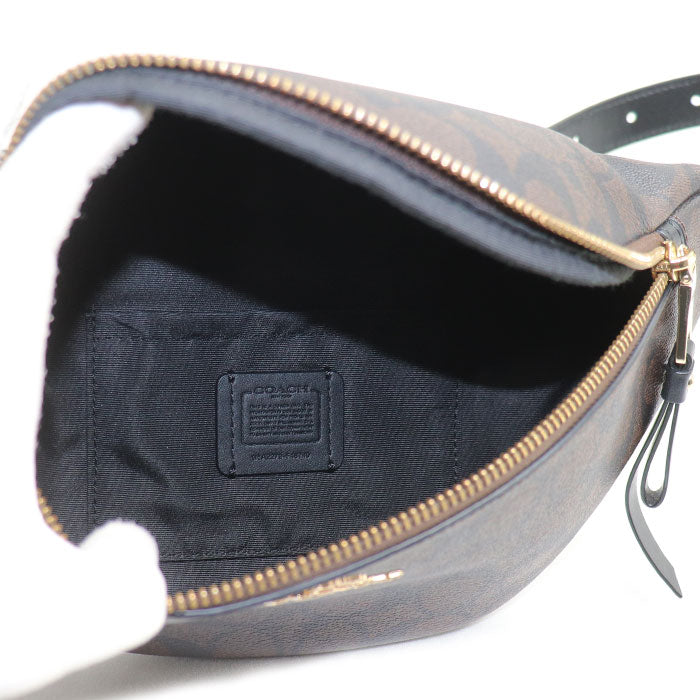 COACH コーチ シグネチャー ウェストバッグ ボディバッグ ブラウン F48740 アウトレット メンズ【中古】