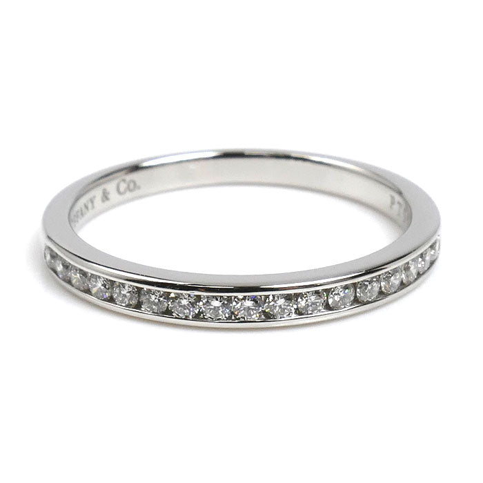 TIFFANY&Co. ティファニー Pt950プラチナ ハーフサークル チャネルセッティング リング・指輪 ダイヤモンド 13号 3.2g レディース【中古】【美品】