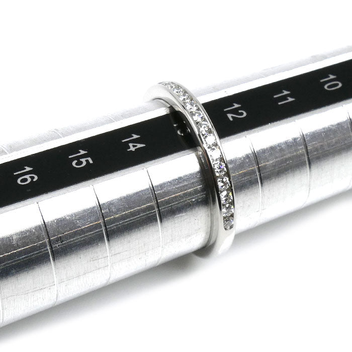 TIFFANY&Co. ティファニー Pt950プラチナ ハーフサークル チャネルセッティング リング・指輪 ダイヤモンド 13号 3.2g レディース【中古】【美品】