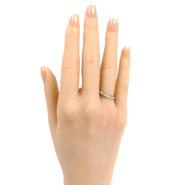 TIFFANY&Co. ティファニー Pt950プラチナ ハーフサークル チャネルセッティング リング・指輪 ダイヤモンド 13号 3.2g レディース【中古】【美品】