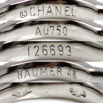 CHANEL シャネル K18WG ホワイトゴールド カメリア ダイヤ リング・指輪 J3211 ダイヤモンド 8号 48 2.0g レディース【中古】【美品】
