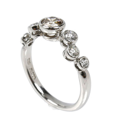 KASHIKEY カシケイ Pt900プラチナ ベゼル リング・指輪 ダイヤモンド0.39ct/0.20ct 8号 3.5g レディース【中古】【美品】