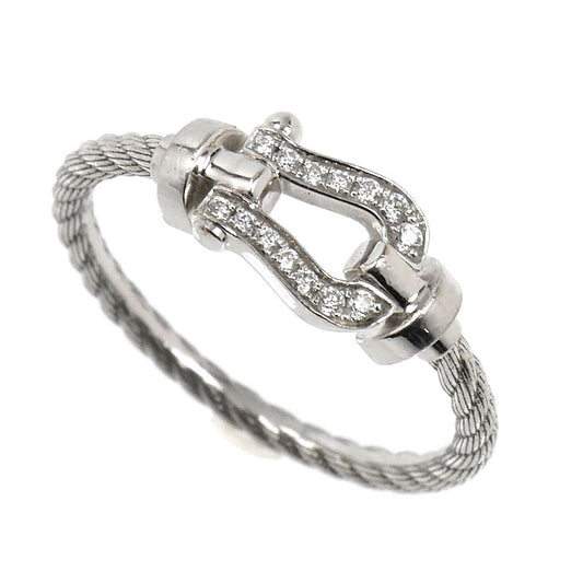 FRED フレッド K18WG ホワイトゴールド フォース10 リング・指輪 4B0968-048 ダイヤモンド 8号 48 2.0g レディース【中古】【美品】