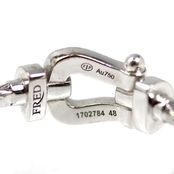 FRED フレッド K18WG ホワイトゴールド フォース10 リング・指輪 4B0968-048 ダイヤモンド 8号 48 2.0g レディース【中古】【美品】