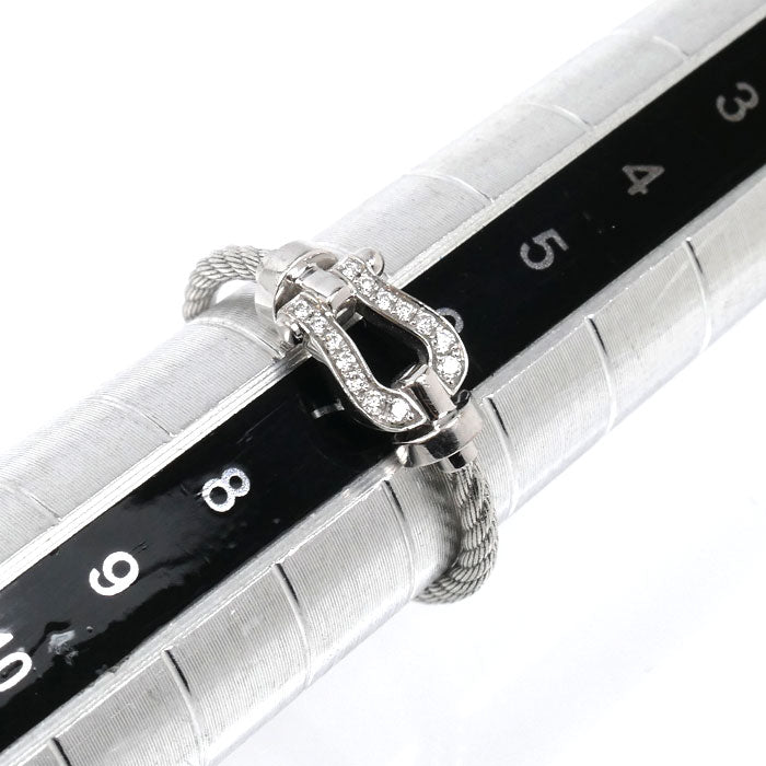 FRED フレッド K18WG ホワイトゴールド フォース10 リング・指輪 4B0968-048 ダイヤモンド 8号 48 2.0g レディース【中古】【美品】