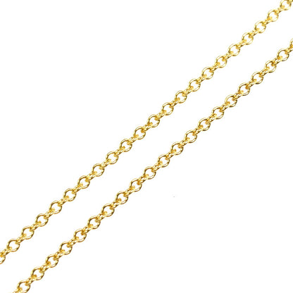 TIFFANY&Co. ティファニー K18YG イエローゴールド オープンハート ダイヤ ネックレス ダイヤモンド 8.2g 40cm レディース【中古】【美品】