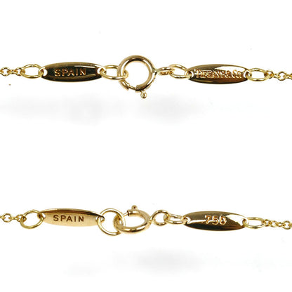 TIFFANY&Co. ティファニー K18YG イエローゴールド オープンハート ダイヤ ネックレス ダイヤモンド 8.2g 40cm レディース【中古】【美品】