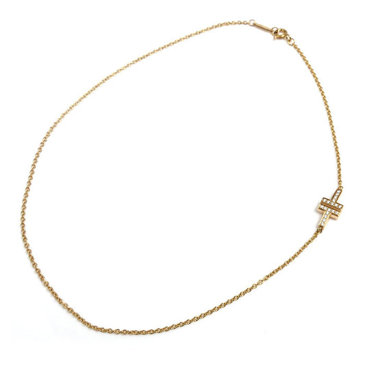 TIFFANY&Co. ティファニー K18PG ピンクゴールド T TWO ダイヤ ブレスレット ダイヤモンド 3.9g 34cm レディース【中古】